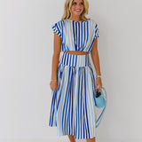 Peyton Striped Set - Blue