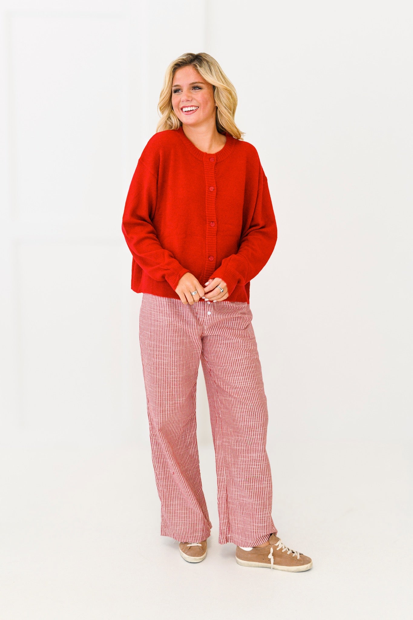 Emilia Pants - Red Gingham