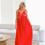 Chesney Rio Fish Maxi Dress - Red