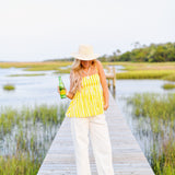 Kamie Stripe Top - Yellow