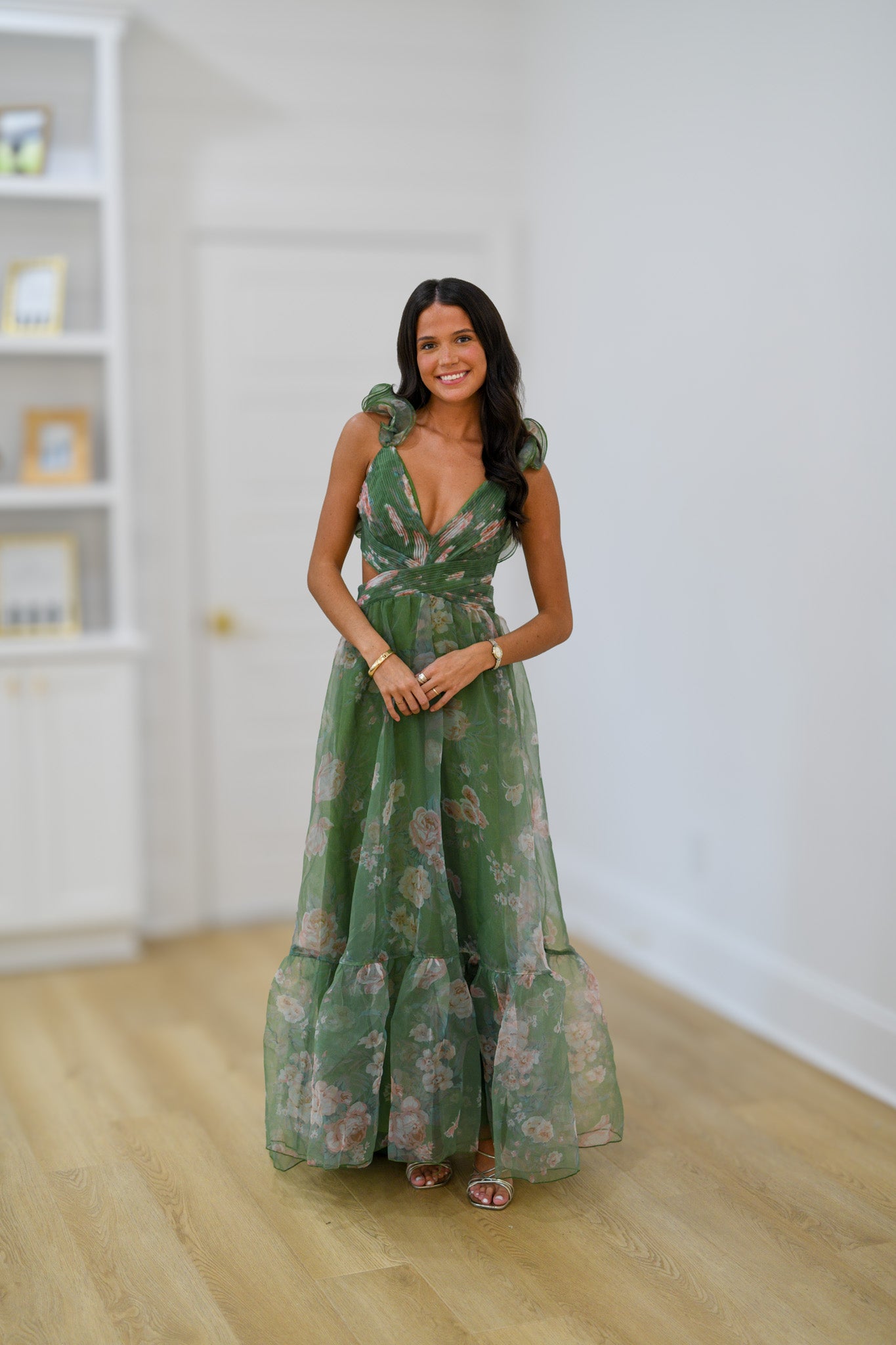 Picnic In The City Maxi Dress - Sage Multi