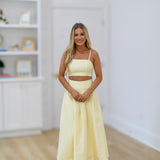 Cyndi Midi Skirt Set - Yellow