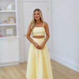 Cyndi Midi Skirt Set - Yellow