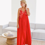 Chesney Rio Fish Maxi Dress - Red
