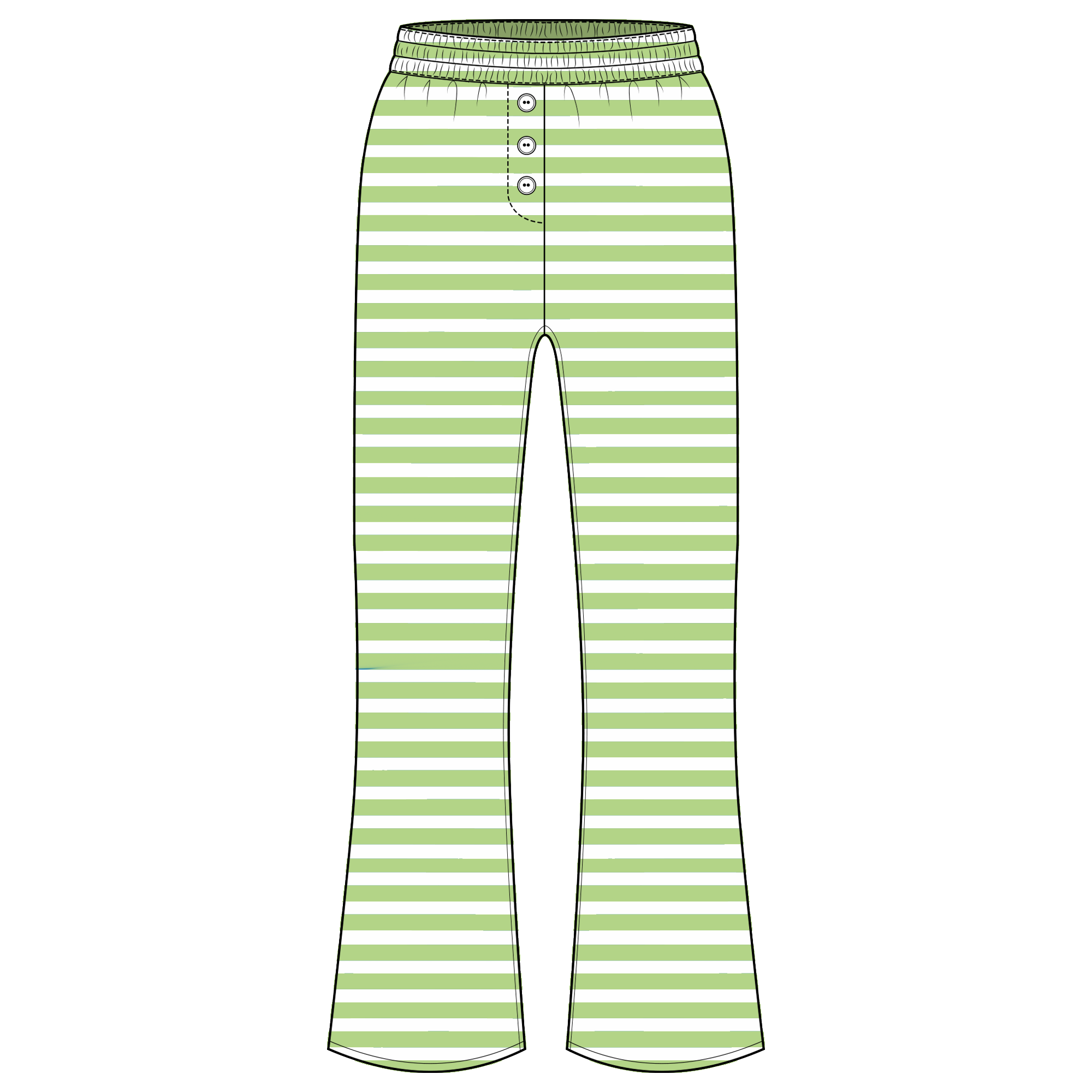 Fancy Striped Button Pants