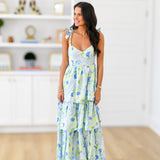 Stacy Shoulder Strap Maxi Dress - Sky Blue