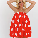 Rylan Mini Bubble Dress - Red Polka Dots