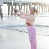 Fancy Striped Button Pants