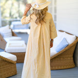 Karsyn Striped Maxi Shirt Dress - Yellow