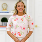Kennedy Knit Puff Sleeve Sweater - Pink