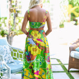 Ciera Maxi Skirt Set - Green Multi