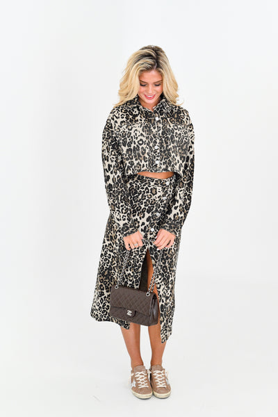 Madison Leopard Denim Set