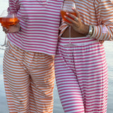 Fancy Striped Button Pants