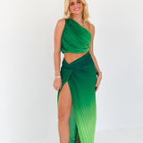Anna Pleated Set - Green/Lime