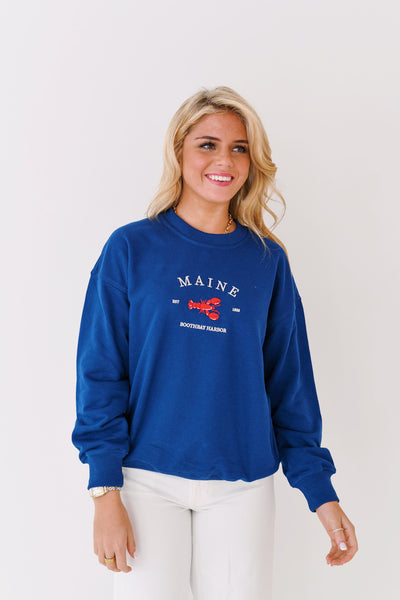 Maine Lobster Sweatshirt - Navy