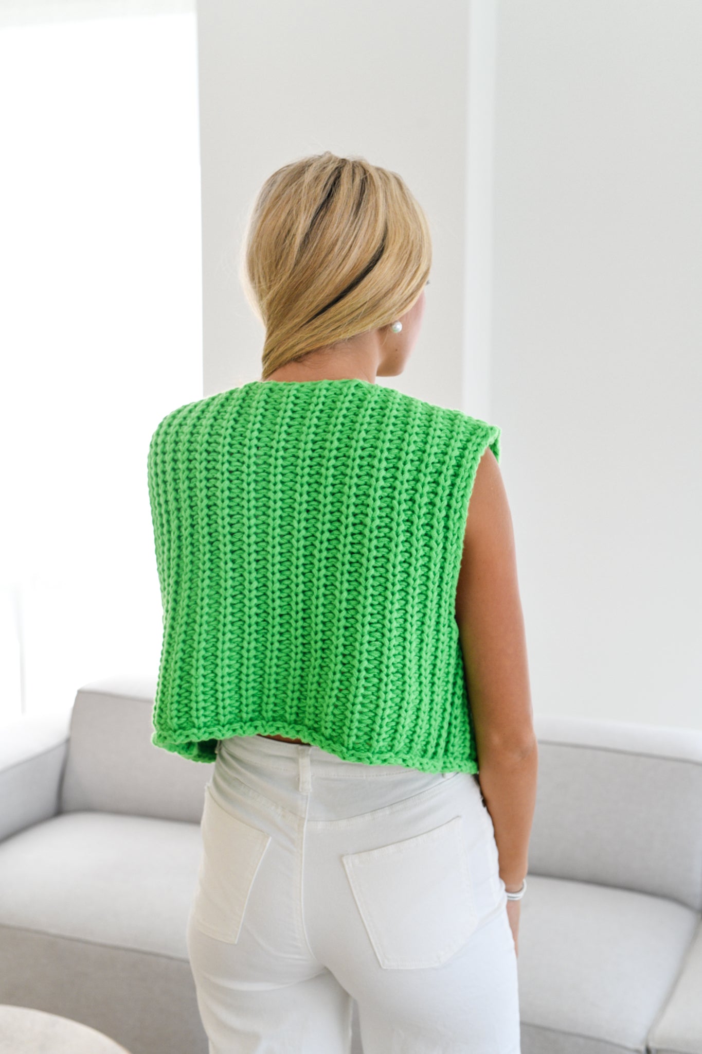 Katie Knit Sweater Top - Green