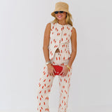 Briana Pepper Denim Pants - Ecru