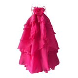Anastasia Floral Ruffle Mini Dress - Hot Pink