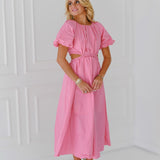 Nikki Midi Cutout Dress - Pink