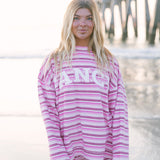 Fancy Oversized Towel Terry Mockneck - Magenta