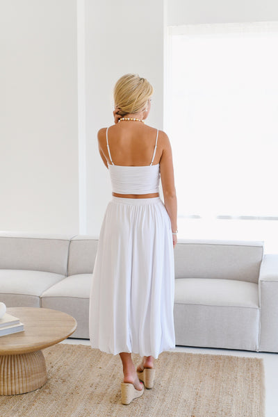 Sydney Maxi Skirt Set - White