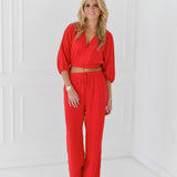 Lila Cotton Set - Red