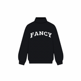 Fancy Oversized Fleece Mockneck - Black