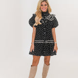 Sandi Ruffle Mini Dress - Black