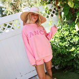Fancy Fleece Lined Mini Shorts - Hibiscus