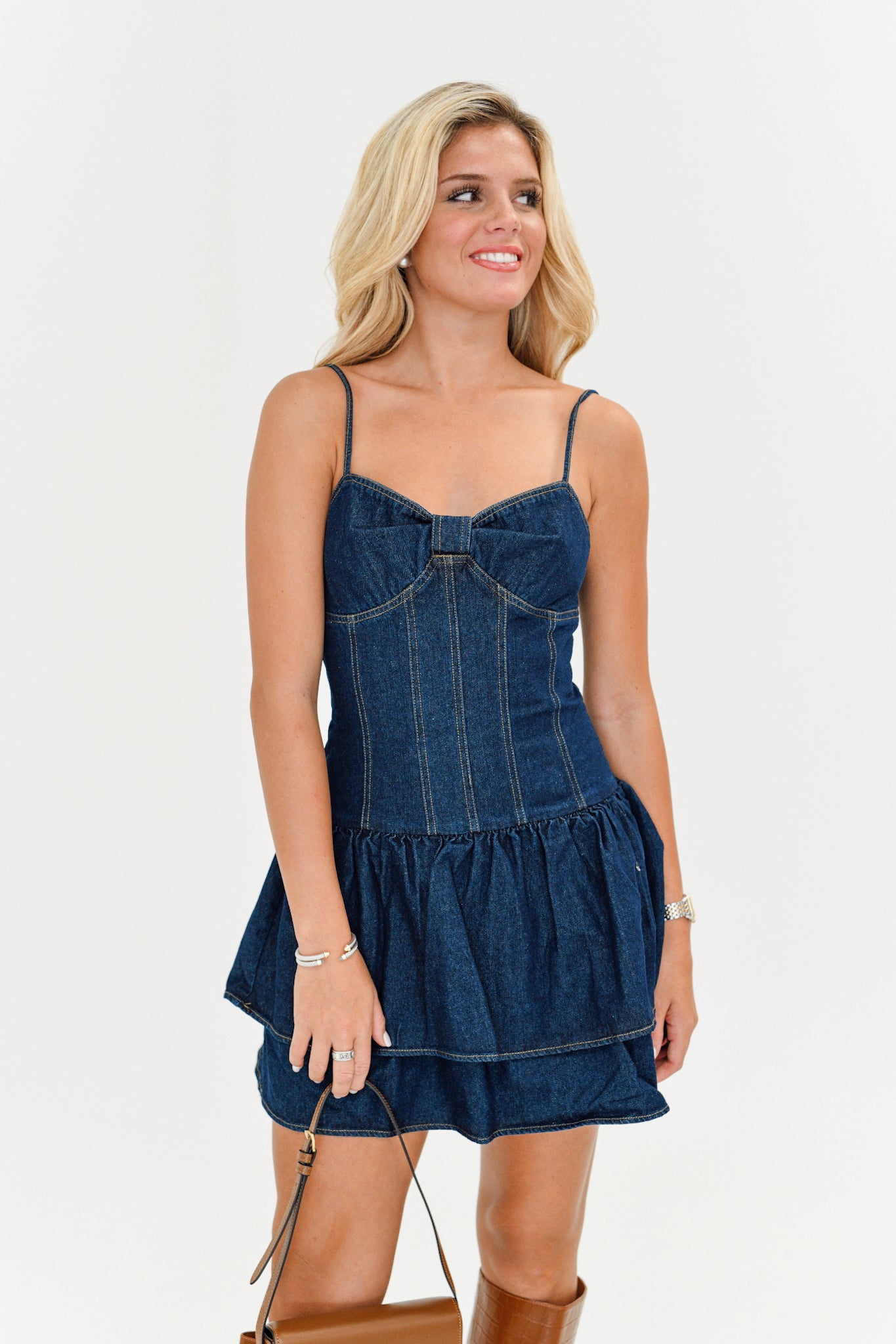 Kasia Mini Dress - Dark Denim