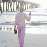 Fancy Striped Button Pants
