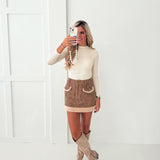 Kate Corduroy Mini Skirt - Tan