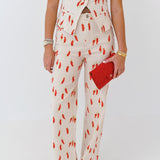 Briana Pepper Denim Pants - Ecru