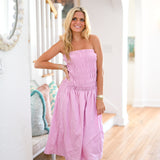 Tori Smocked Midi Dress - Orchid