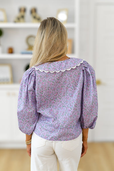 Olivia Puff Sleeve Top - Lavender