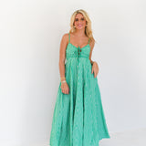 Maisey Striped Maxi Dress - Green