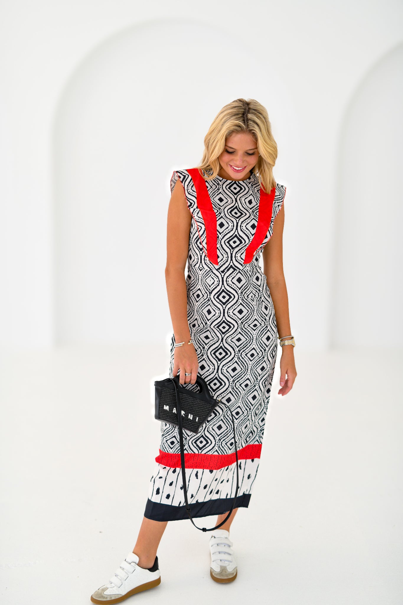 Clara Maxi Dress - Red/Black