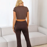 Calla Flare Leggings - Dark Chocolate