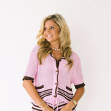 Aveline Sweater Top and Shorts Set - Pink