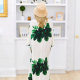 Katie Flowy Midi Dress-Green Floral
