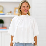 Ella Balloon Top - Ivory