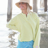 Fancy Striped Button Shorts