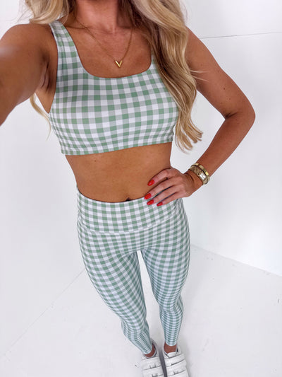 Brenlyn Barre Fit Set - Sage Green Gingham