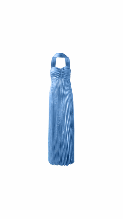 Adele Scarf Dress - Icy Blue