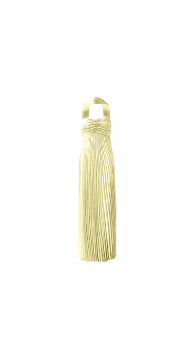 Serena Scarf Dress - Pale Yellow