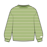 Fancy Striped Long Sleeve Top - Palm/Cream
