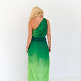 Anna Pleated Set - Green/Lime