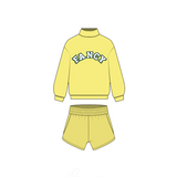 Fancy French Terry Mini Shorts - Birdy Yellow