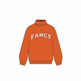 Fancy Oversized Fleece Mockneck - Burnt Orange