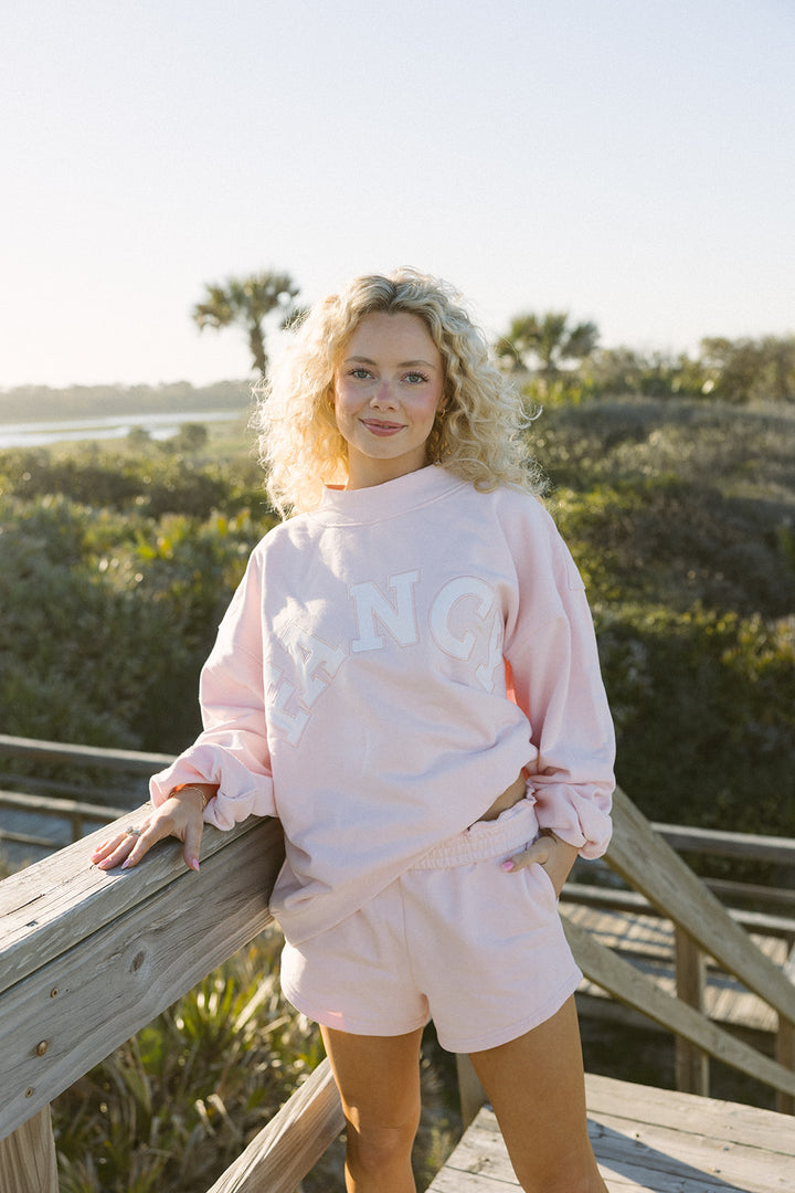 Fancy Oversized Mockneck - Pastel Pink (PREORDER)